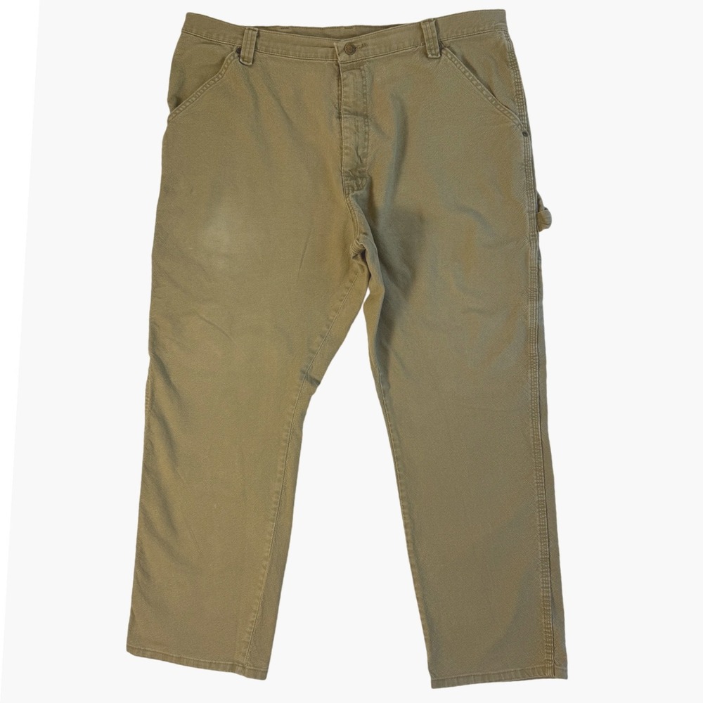 Wrangler Mens Carpenter Pants Tan‎ Khaki Utility Workwear 40x30 1094LXWCK
